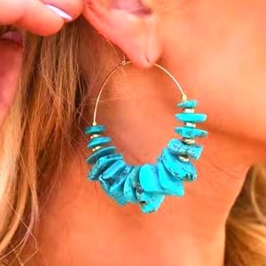 Vici SAUSALITO HOOPS - TURQUOISE